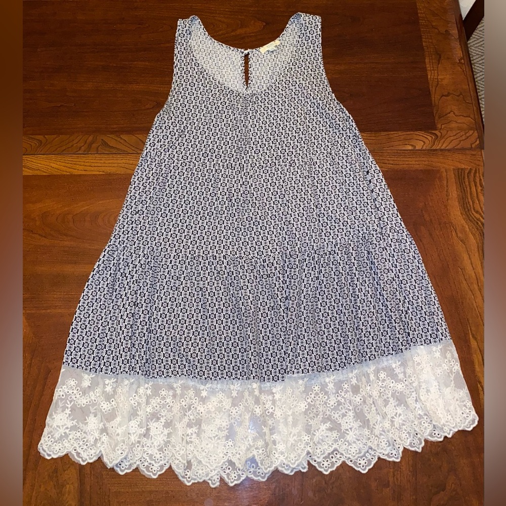 Black and white lacy bottom dress